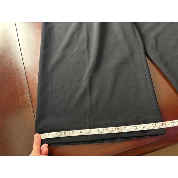 Vintage 70s Anne Klein Black Ultra Wide Leg Palazzo Trousers Dress Pants Size 2 - Picture 11 of 12